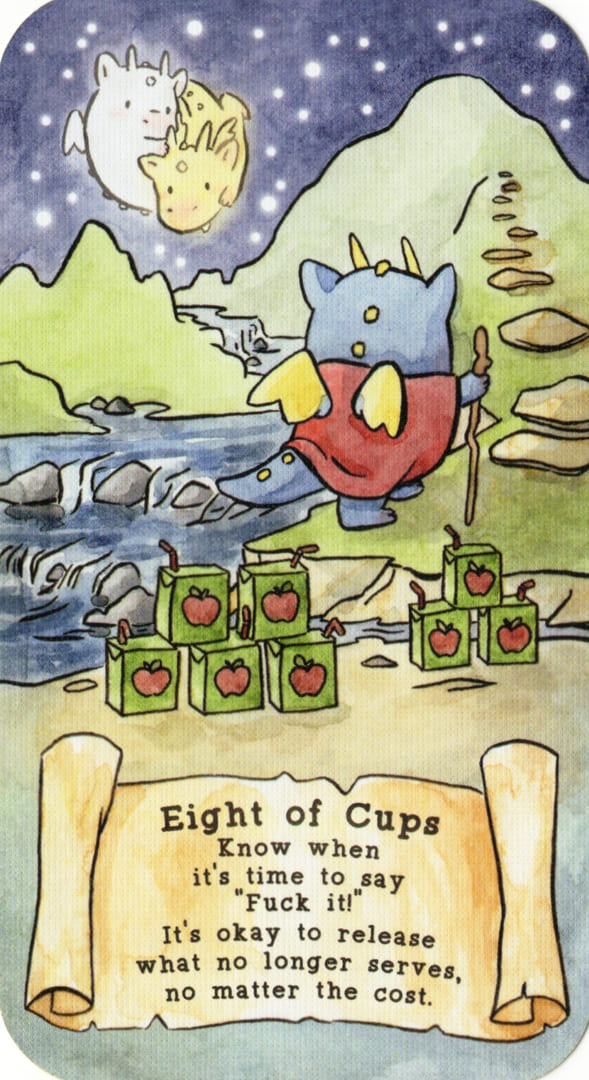 Eight of Cups — Sassy Dragons Tarot