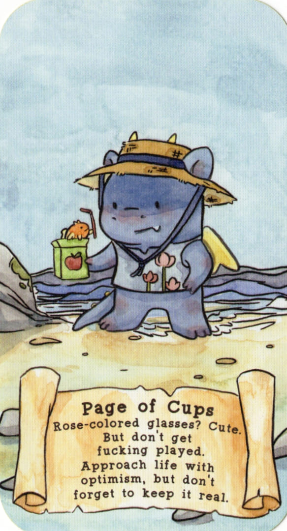 Page of Cups — Sassy Dragons Tarot