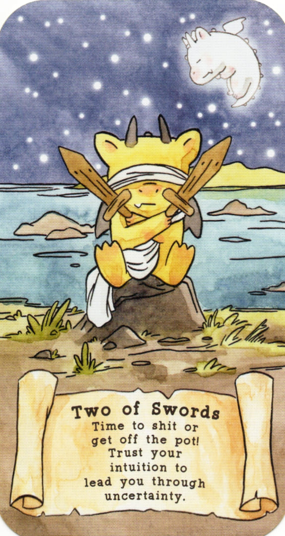 Two of Swords — Sassy Dragons Tarot