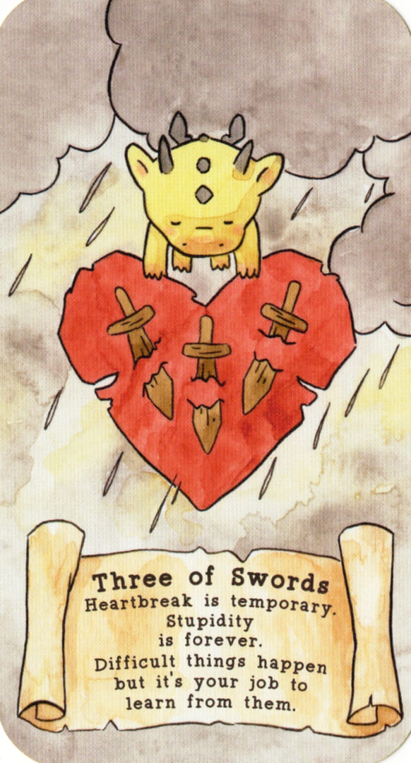 Three of Swords — Sassy Dragons Tarot