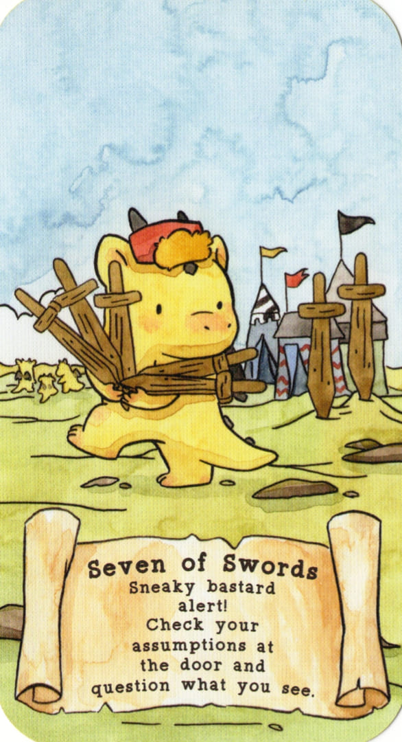 Seven of Swords — Sassy Dragons Tarot