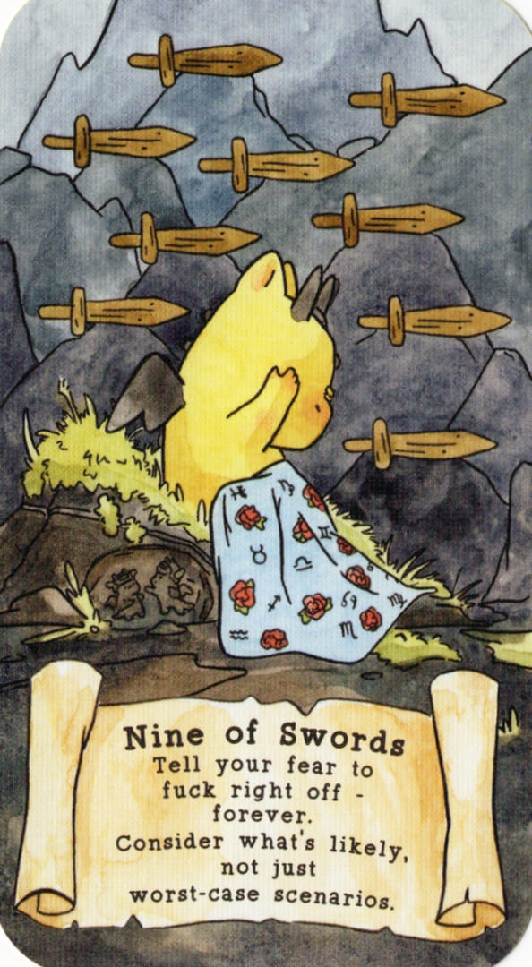 Nine of Swords — Sassy Dragons Tarot