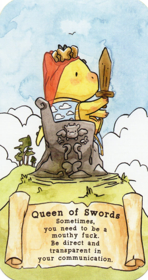 Queen of Swords — Sassy Dragons Tarot