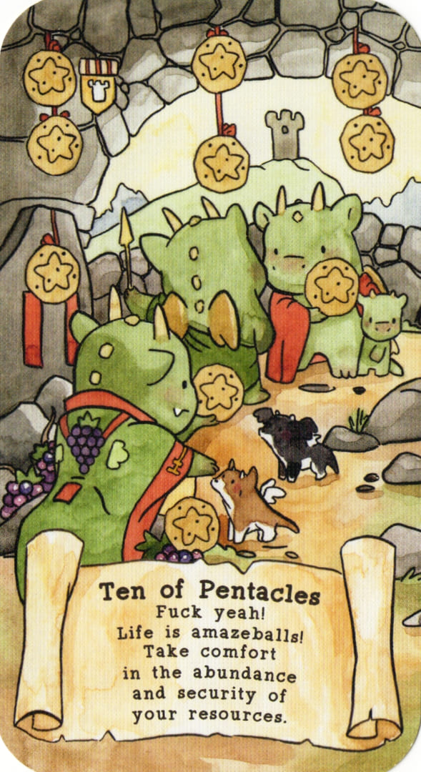 Ten of Pentacles — Sassy Dragons Tarot
