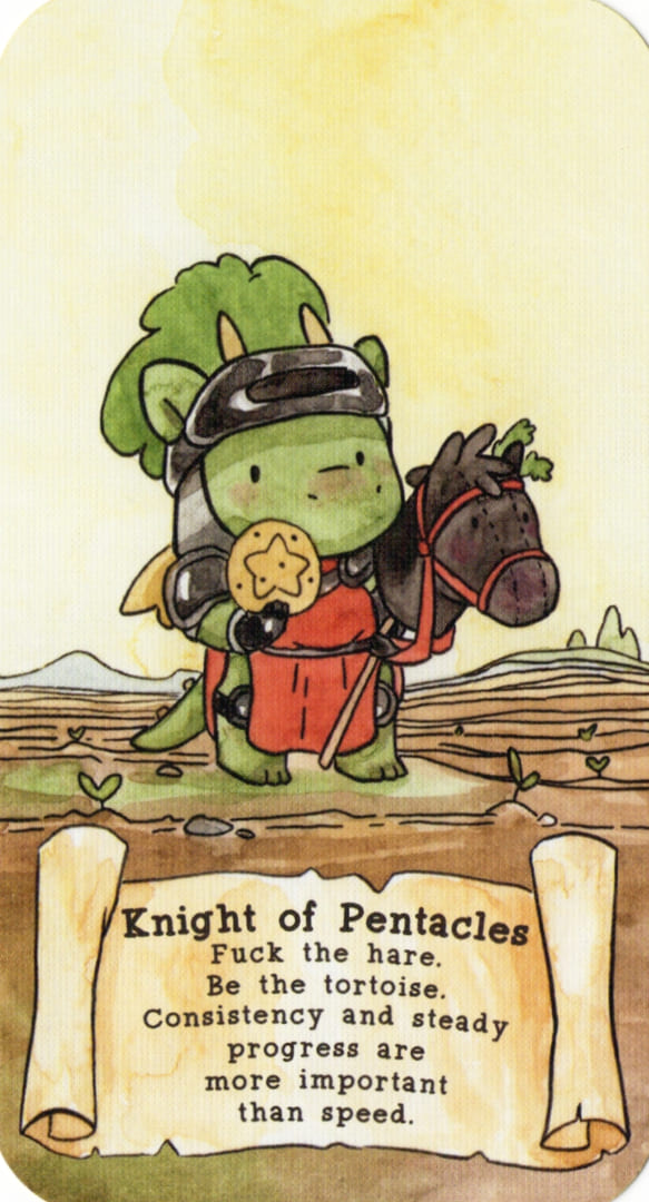Knight of Pentacles — Sassy Dragons Tarot