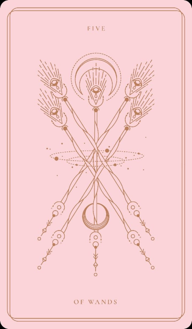 Five of Wands — Soul Cards Tarot