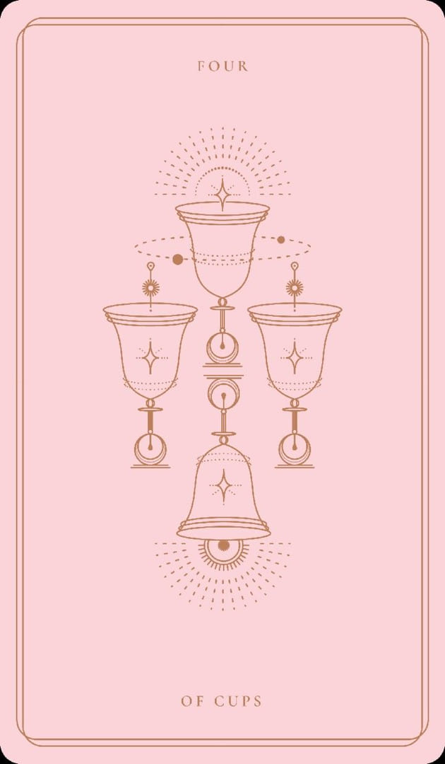Cuatro de Copas — Soul Cards Tarot