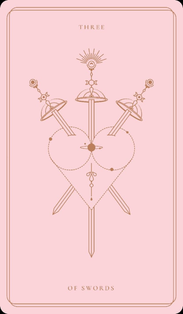 Tres de Espadas — Soul Cards Tarot
