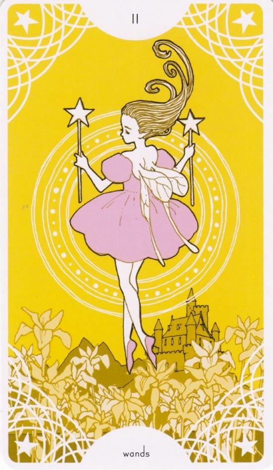 Dos de Bastos — Star Spinner Tarot