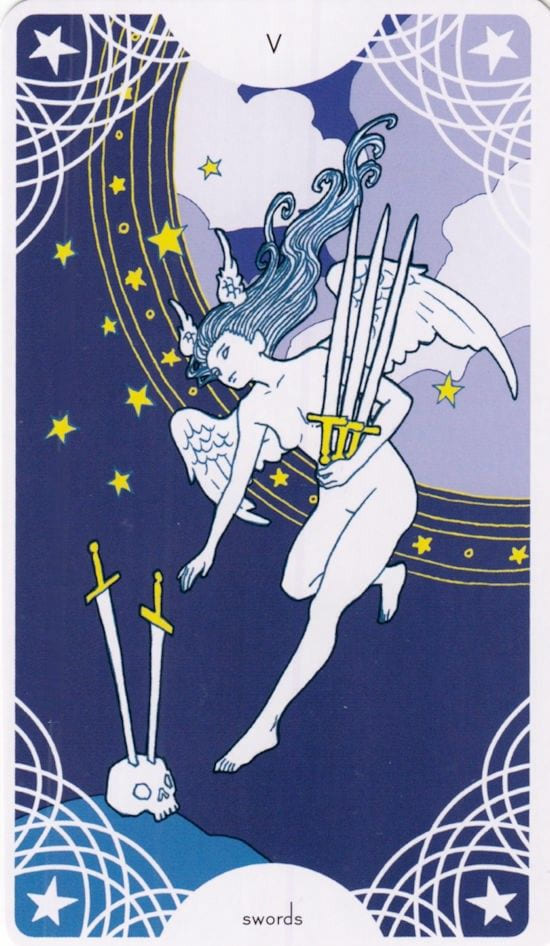Cinco de Espadas — Star Spinner Tarot