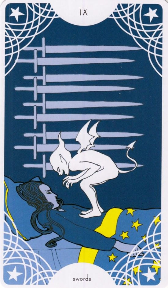 Nueve de Espadas — Star Spinner Tarot