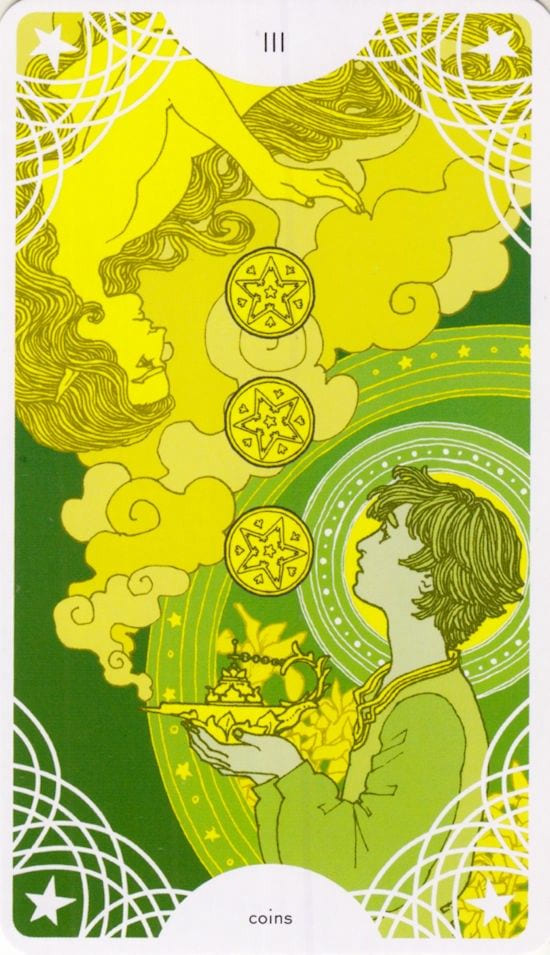 Three of Pentacles — Star Spinner Tarot