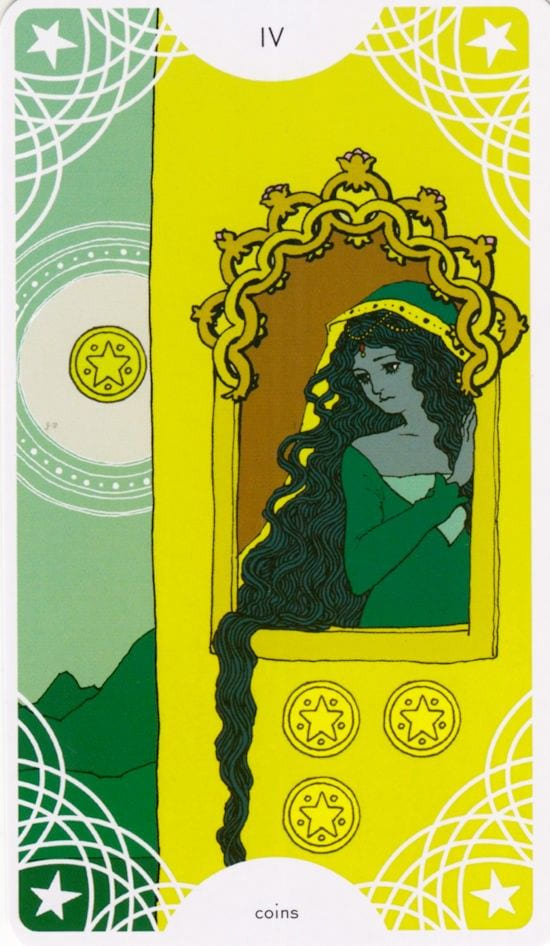 Cuatro de Oros — Star Spinner Tarot