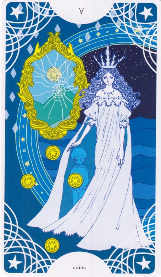 Cinco de Oros — Star Spinner Tarot
