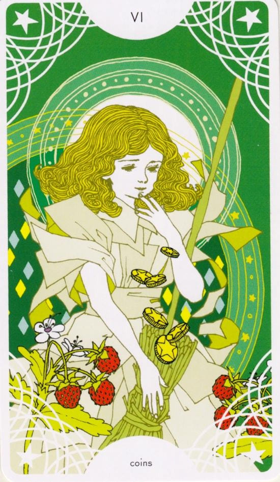 Six of Pentacles — Star Spinner Tarot