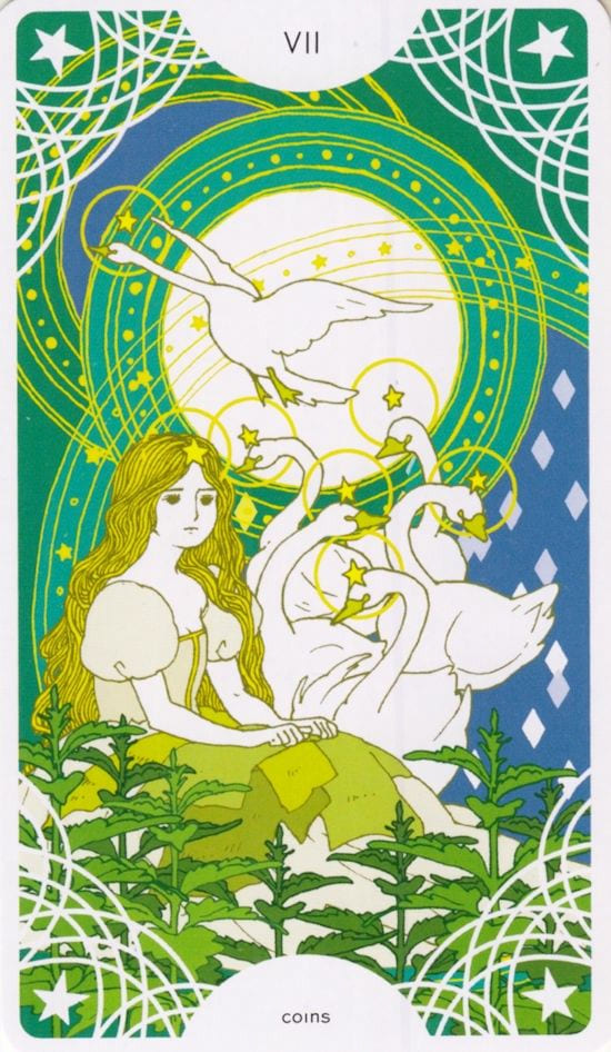 Siete de Oros — Star Spinner Tarot