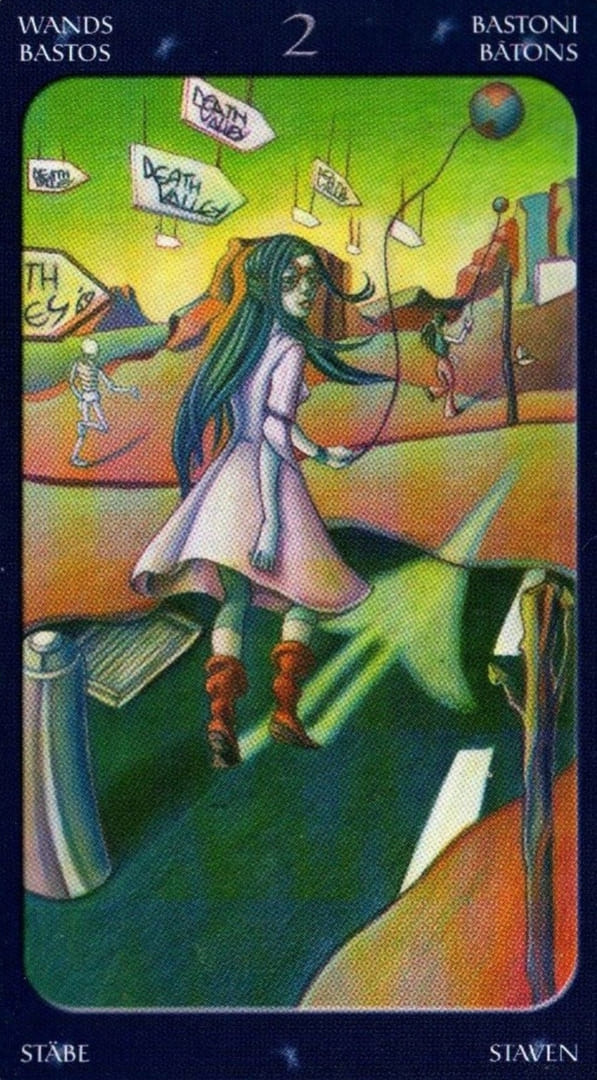 Dos de Bastos — Sweet Twilight Tarot