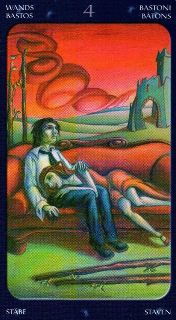 Four of Wands — Sweet Twilight Tarot