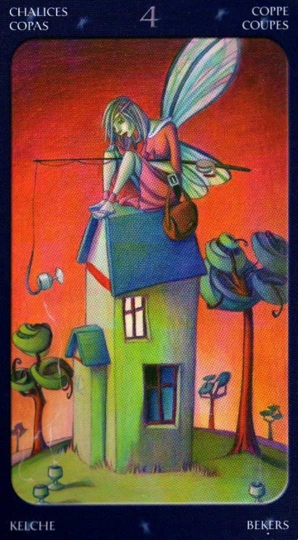 Cuatro de Copas — Sweet Twilight Tarot