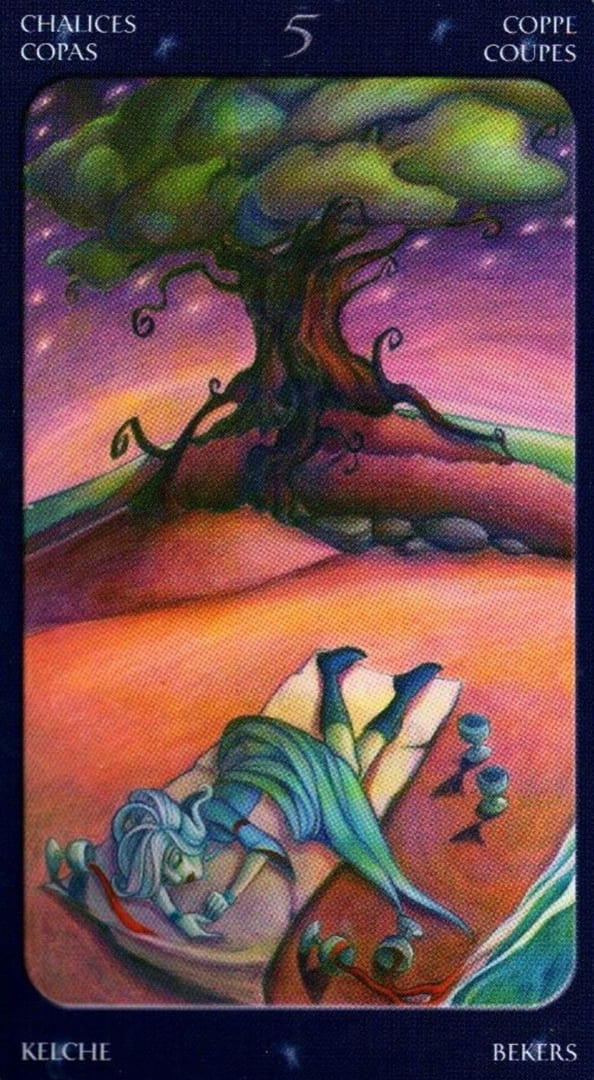 Five of Cups — Sweet Twilight Tarot