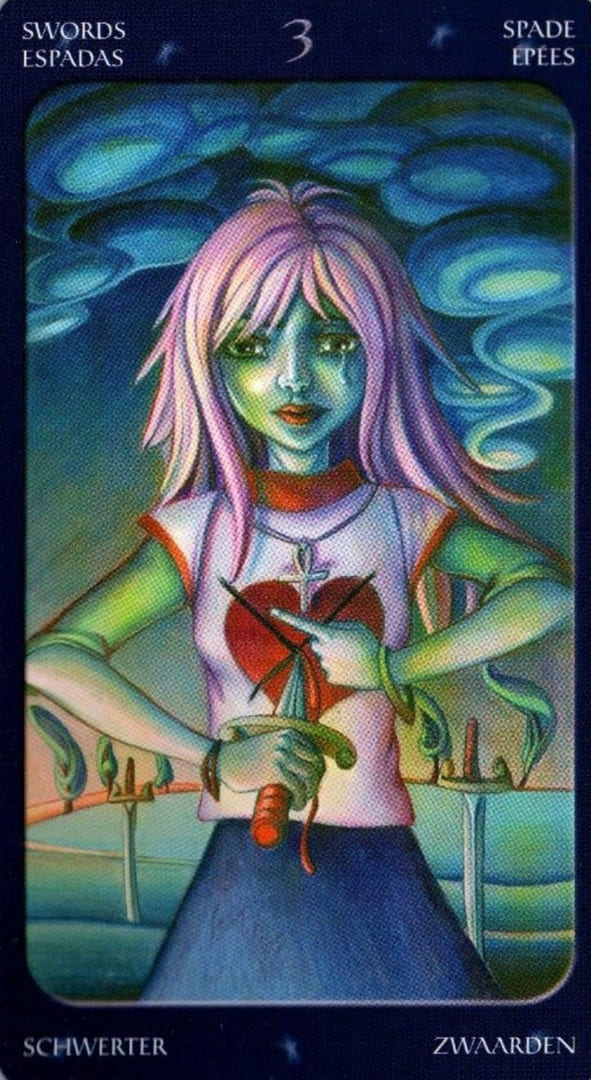 Three of Swords — Sweet Twilight Tarot