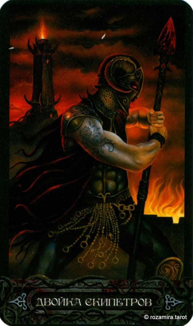 Two of Wands — Tarot of Vampyres