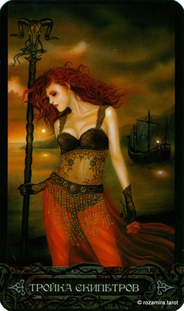Three of Wands — Tarot of Vampyres
