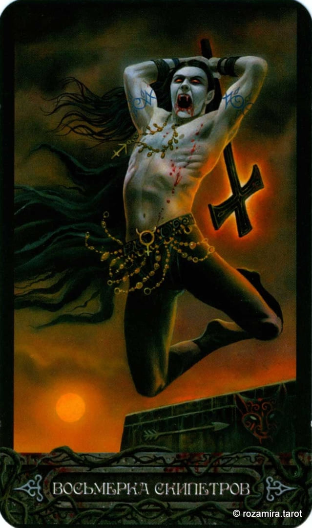 Eight of Wands — Tarot of Vampyres