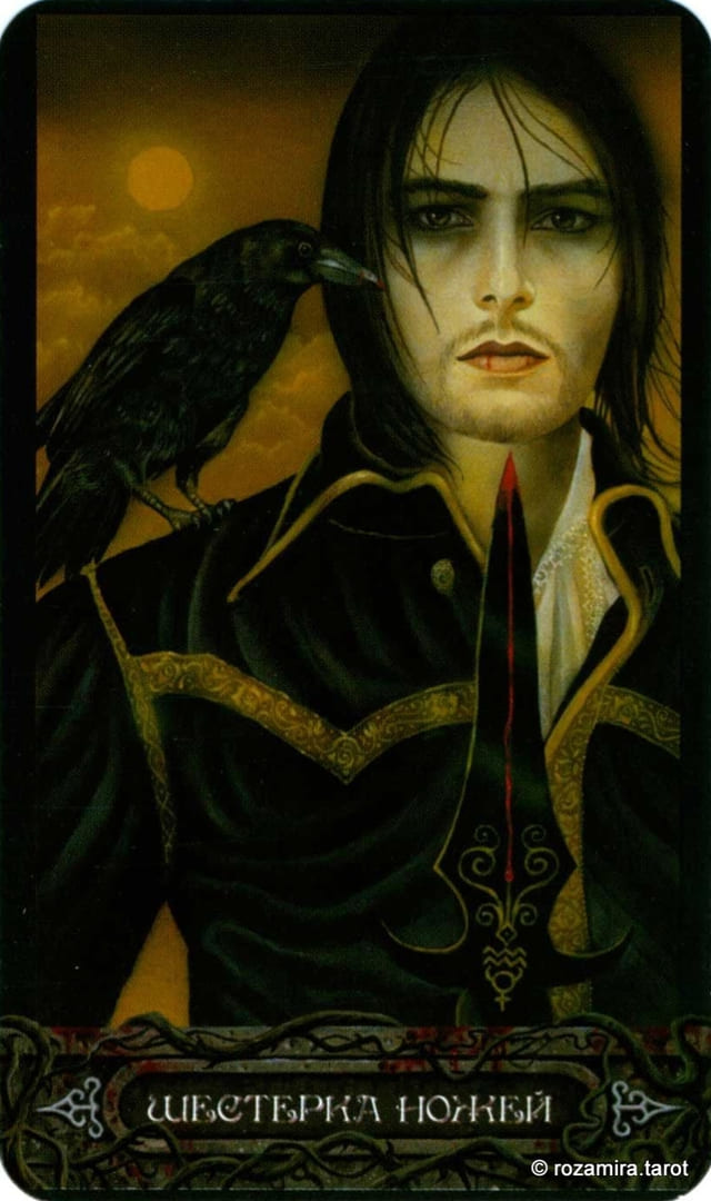 Six of Swords — Tarot of Vampyres