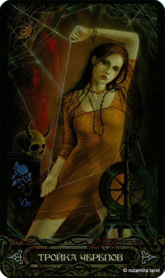 Three of Pentacles — Tarot of Vampyres
