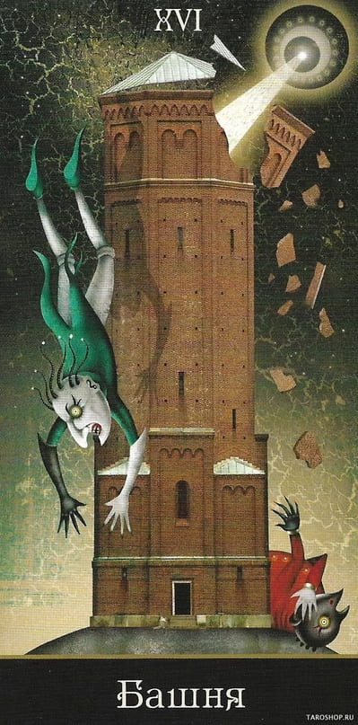 The Tower — Deviant Moon Tarot