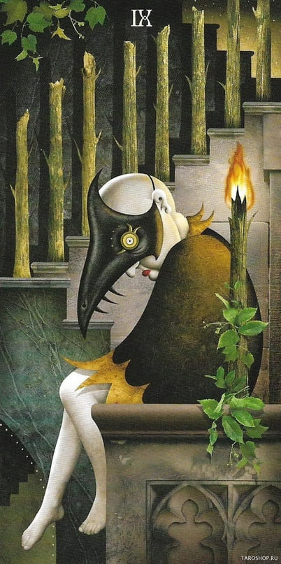 Nine of Wands — Deviant Moon Tarot