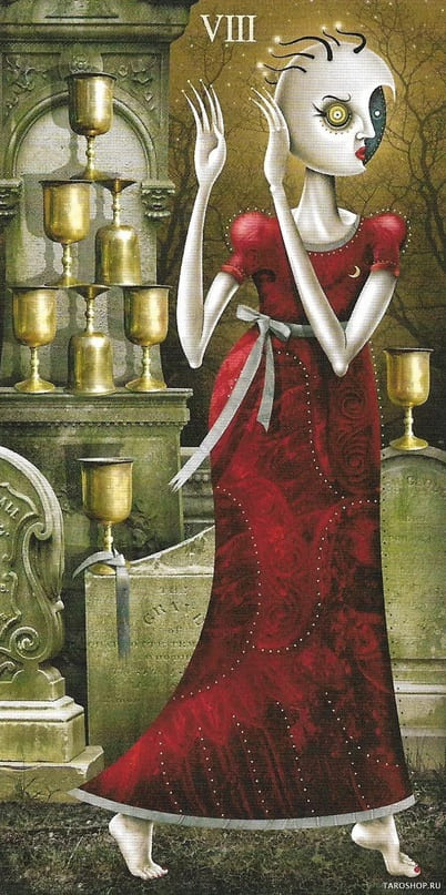 Ocho de Copas — Deviant Moon Tarot