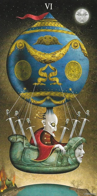 Six of Swords — Deviant Moon Tarot