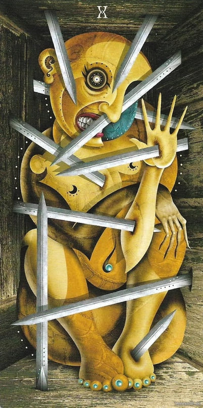 Ten of Swords — Deviant Moon Tarot