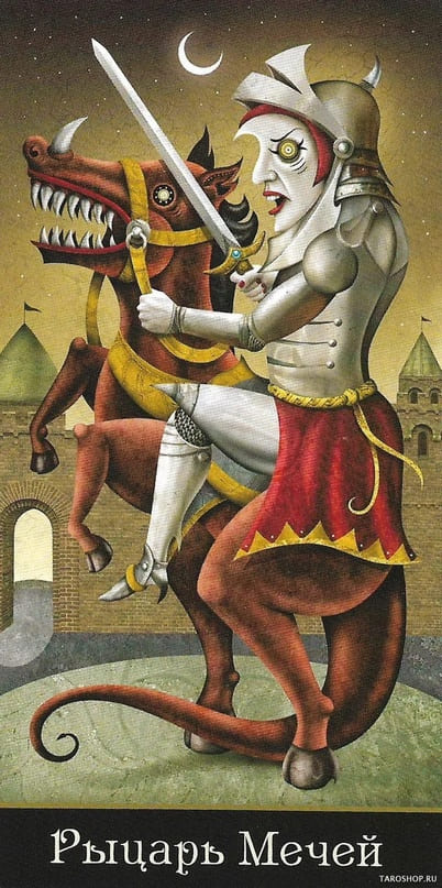 Caballo de Espadas — Deviant Moon Tarot