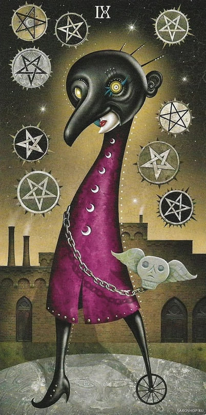 Nine of Pentacles — Deviant Moon Tarot