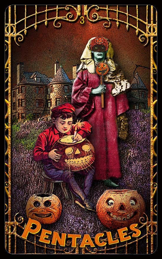 Tres de Oros — Trick or Tarot