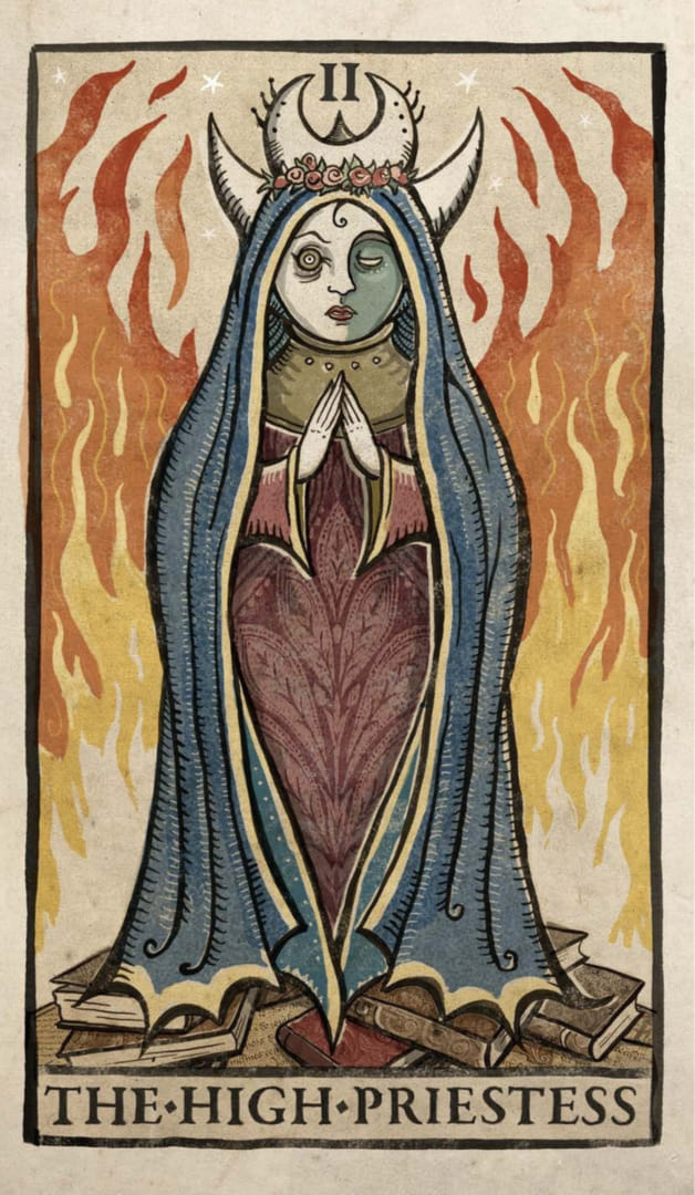 The High Priestess — Trionfi Della Luna Tarot