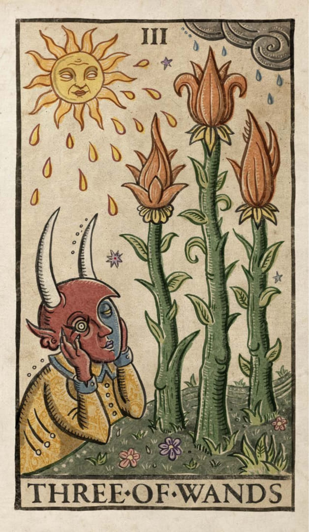 Three of Wands — Trionfi Della Luna Tarot