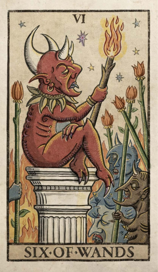 Six of Wands — Trionfi Della Luna Tarot
