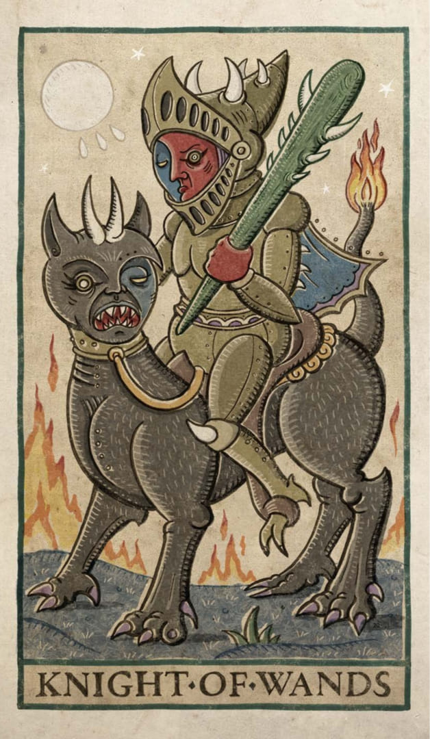 Knight of Wands — Trionfi Della Luna Tarot