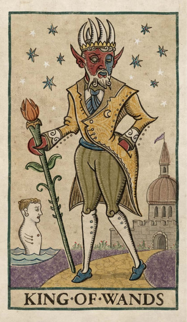 King of Wands — Trionfi Della Luna Tarot