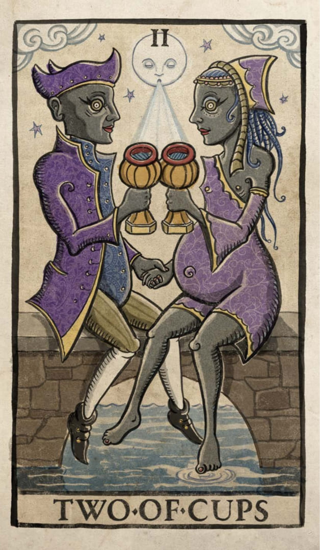 Two of Cups — Trionfi Della Luna Tarot