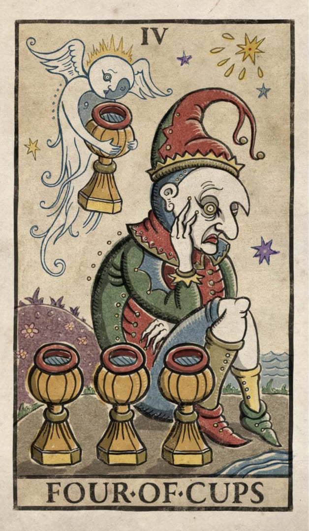 Four of Cups — Trionfi Della Luna Tarot
