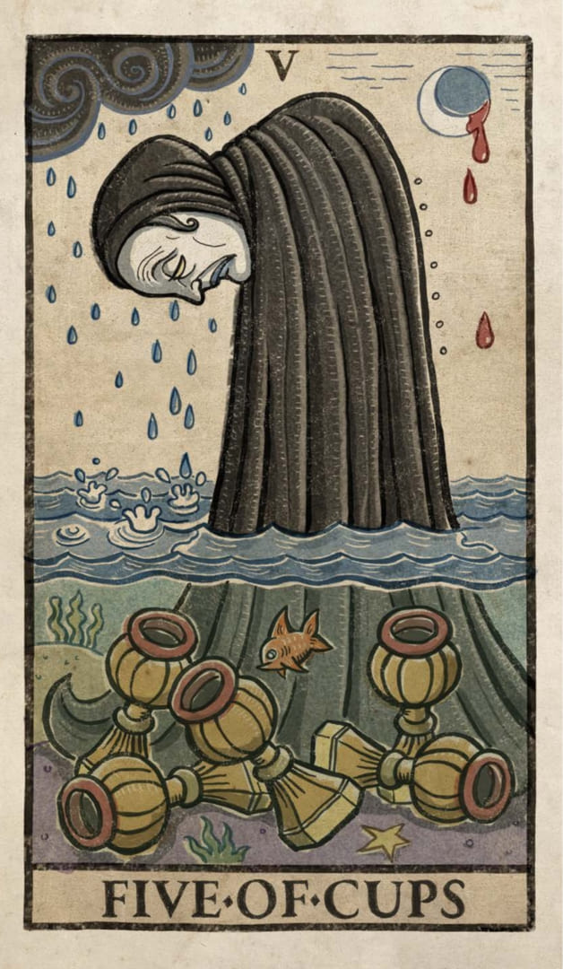 Five of Cups — Trionfi Della Luna Tarot