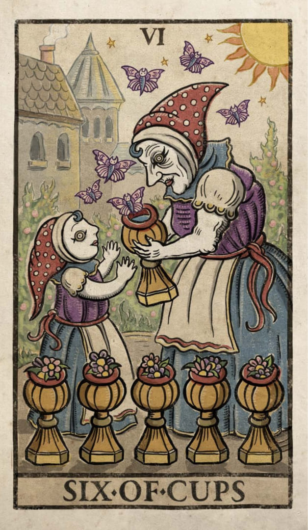 Six of Cups — Trionfi Della Luna Tarot