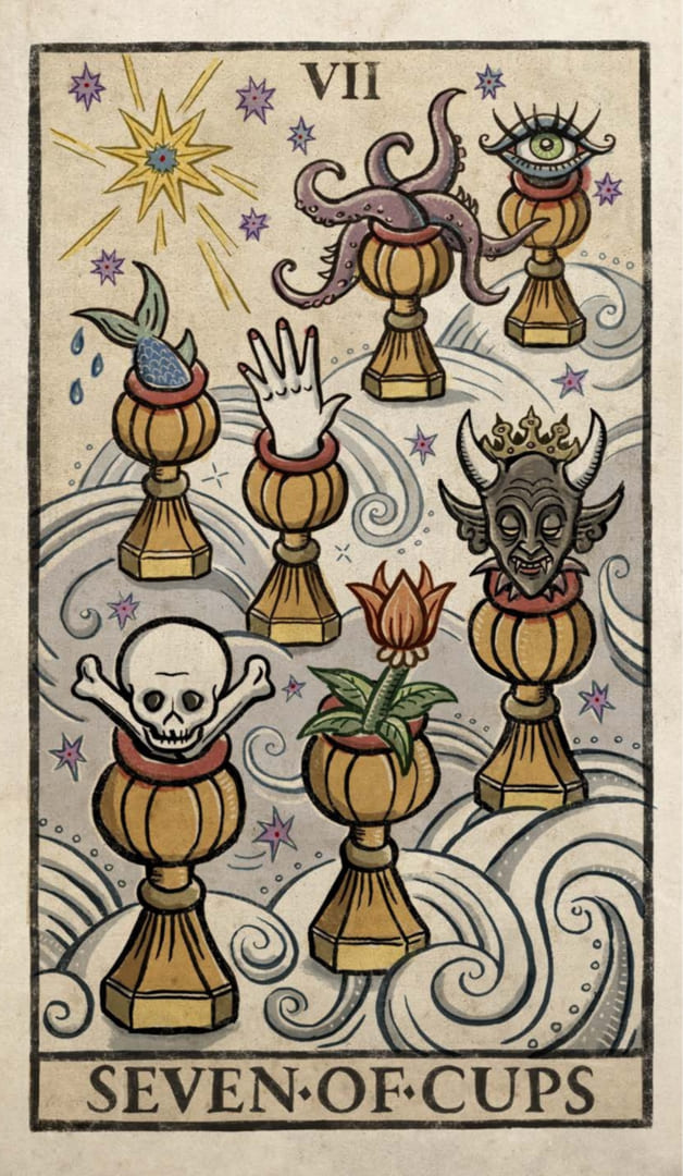 Seven of Cups — Trionfi Della Luna Tarot
