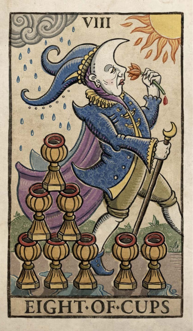 Eight of Cups — Trionfi Della Luna Tarot