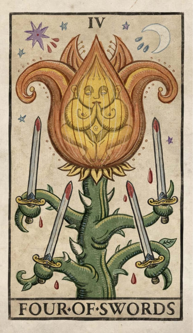 Four of Swords — Trionfi Della Luna Tarot